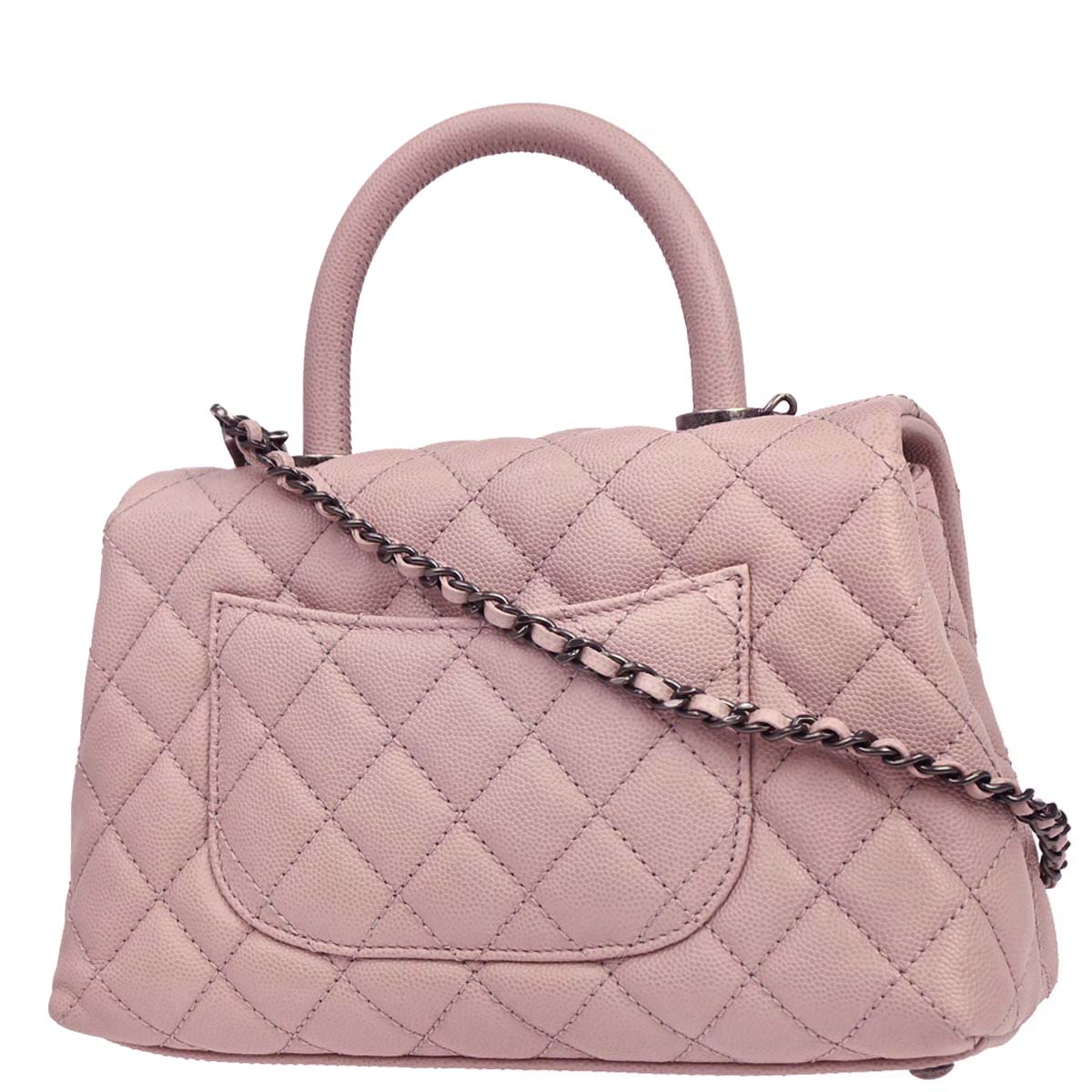 Chanel Pink Caviar Coco Handle 2way Shoulder Handbag