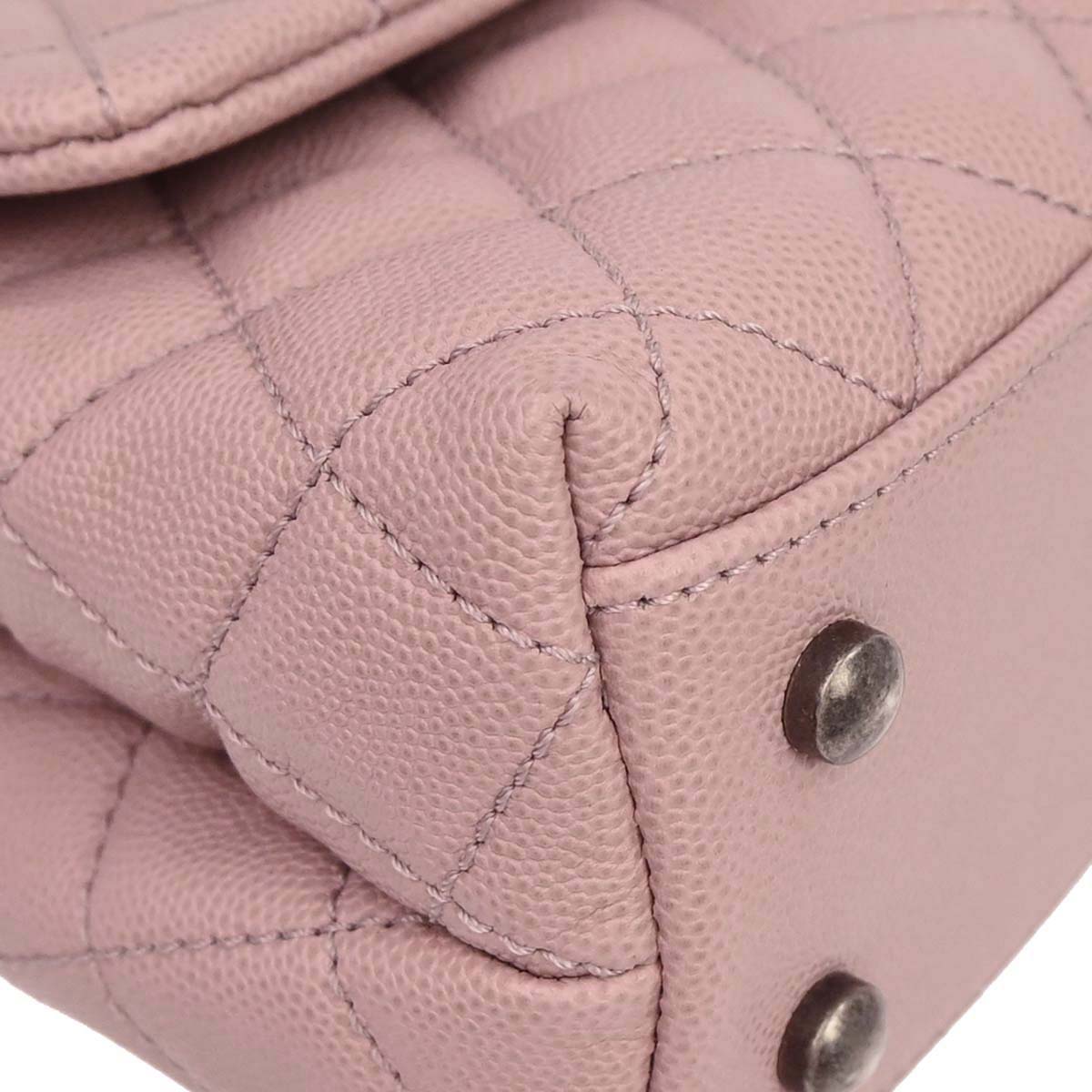 Chanel Pink Caviar Coco Handle 2way Shoulder Handbag