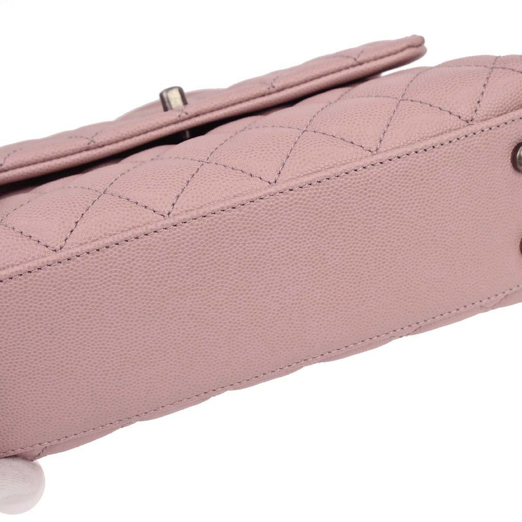 Chanel Pink Caviar Coco Handle 2way Shoulder Handbag
