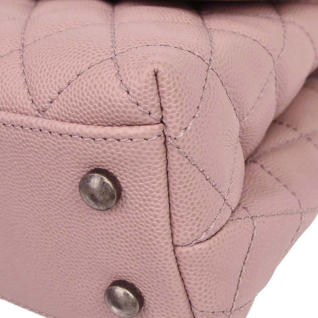 Chanel Pink Caviar Coco Handle 2way Shoulder Handbag