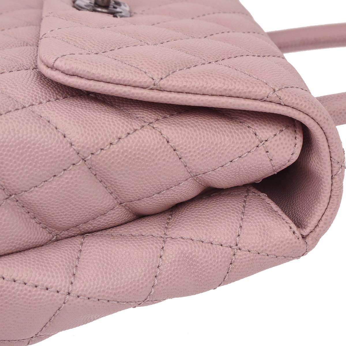 Chanel Pink Caviar Coco Handle 2way Shoulder Handbag