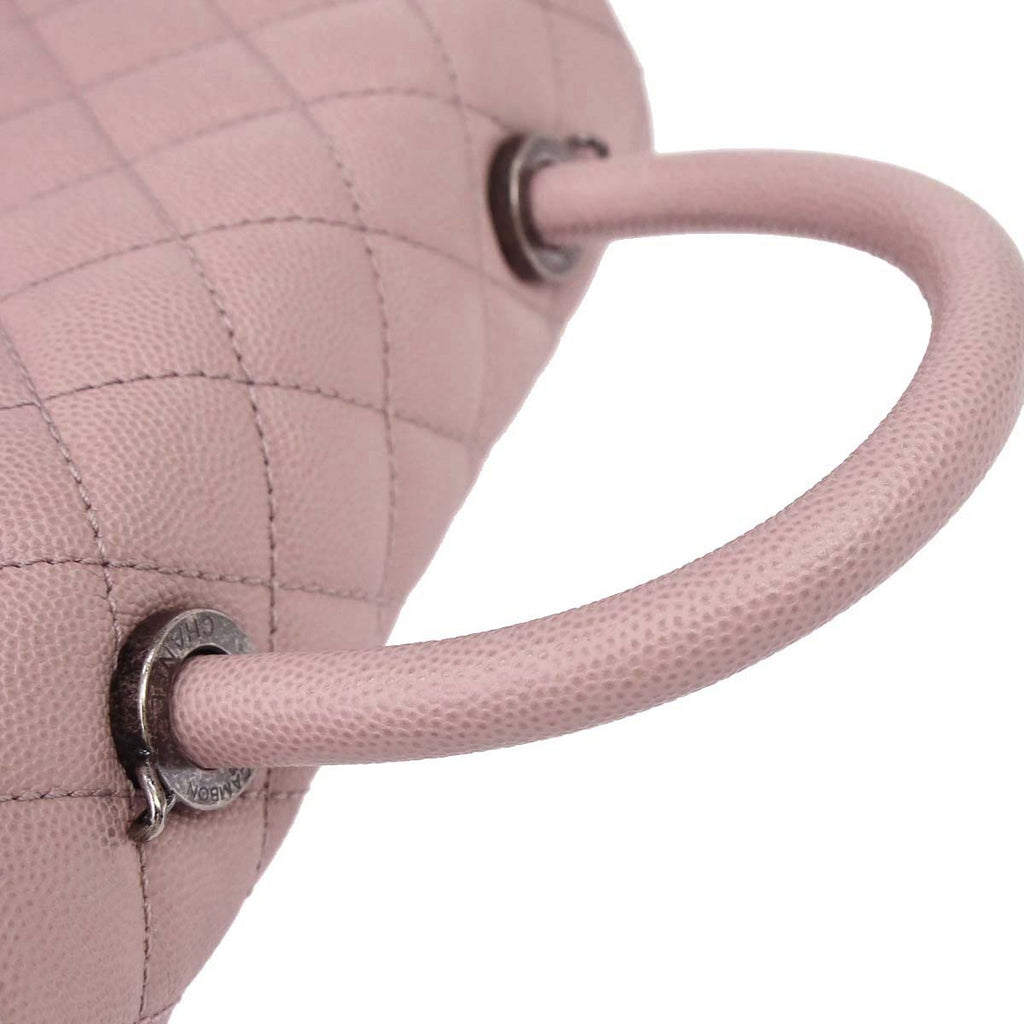 Chanel Pink Caviar Coco Handle 2way Shoulder Handbag
