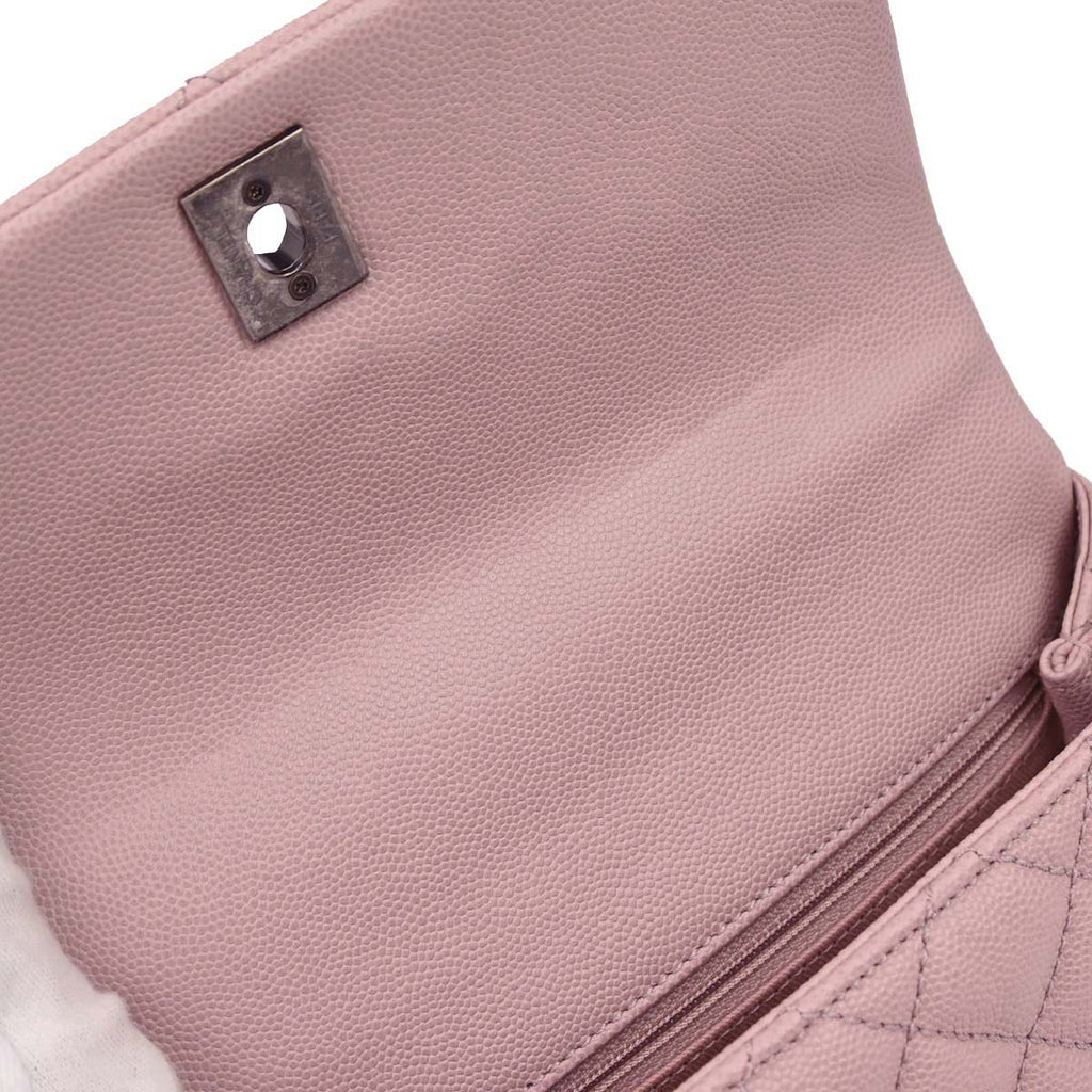 Chanel Pink Caviar Coco Handle 2way Shoulder Handbag