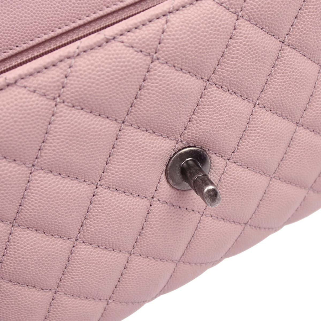 Chanel Pink Caviar Coco Handle 2way Shoulder Handbag