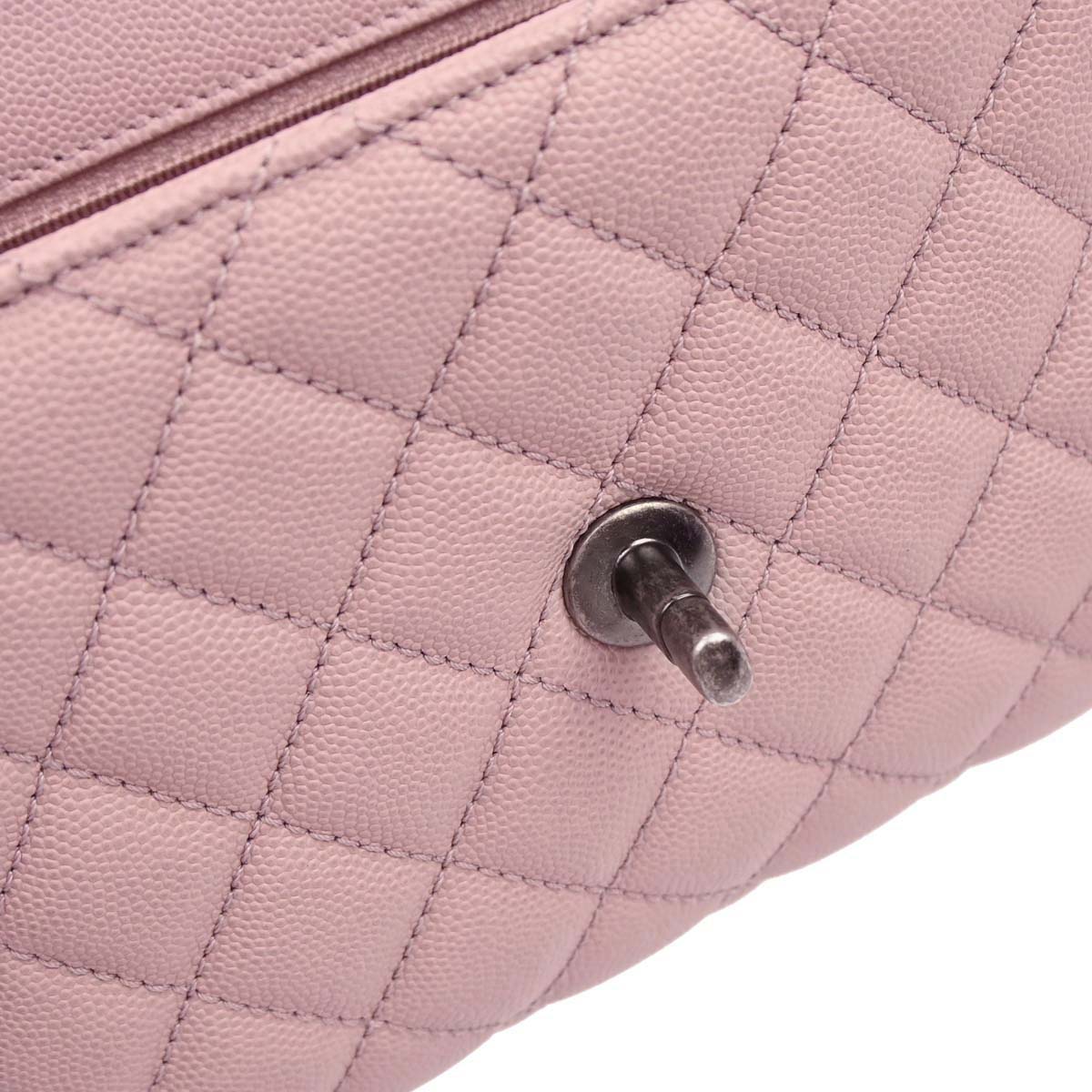 Chanel Pink Caviar Coco Handle 2way Shoulder Handbag