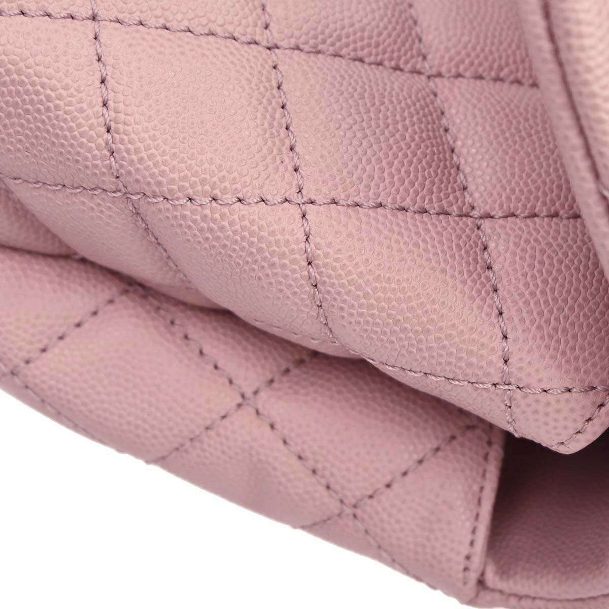 Chanel Pink Caviar Coco Handle 2way Shoulder Handbag