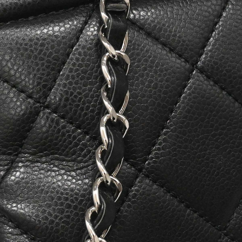 Chanel 2012-2013 Black Caviar Timeless CC Chain Tote Bag