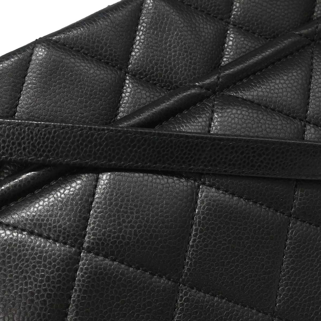 Chanel 2012-2013 Black Caviar Timeless CC Chain Tote Bag