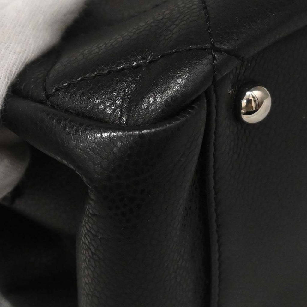 Chanel 2012-2013 Black Caviar Timeless CC Chain Tote Bag