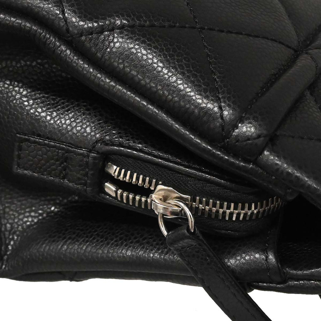 Chanel 2012-2013 Black Caviar Timeless CC Chain Tote Bag