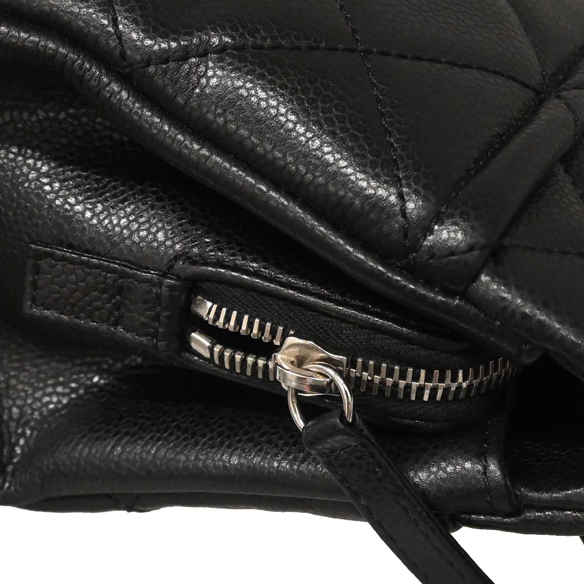 Chanel 2012-2013 Black Caviar Timeless CC Chain Tote Bag
