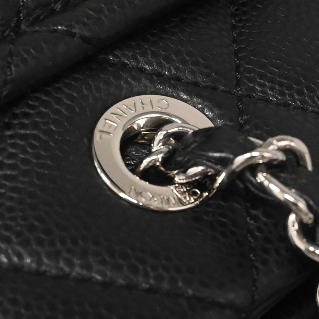 Chanel 2012-2013 Black Caviar Timeless CC Chain Tote Bag