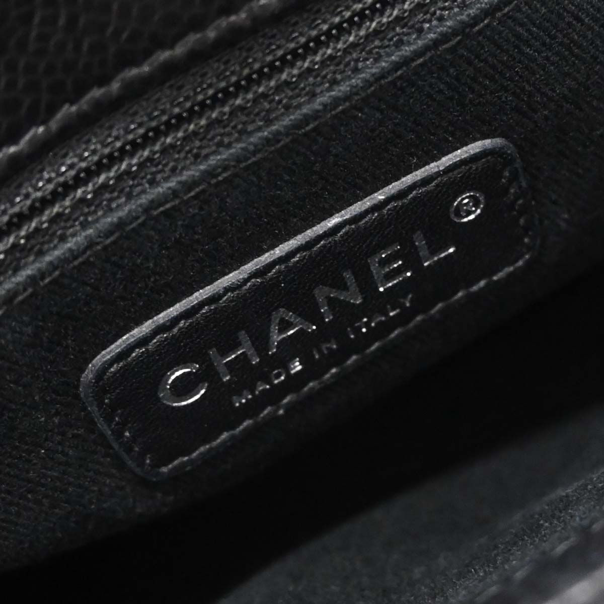 Chanel 2012-2013 Black Caviar Timeless CC Chain Tote Bag