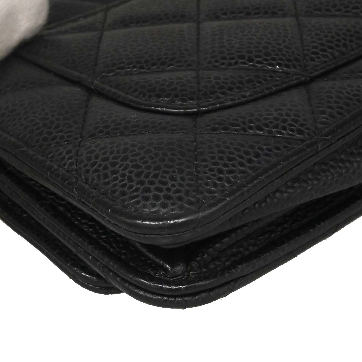 Chanel Black Caviar Classic WOC Wallet on Chain Bag
