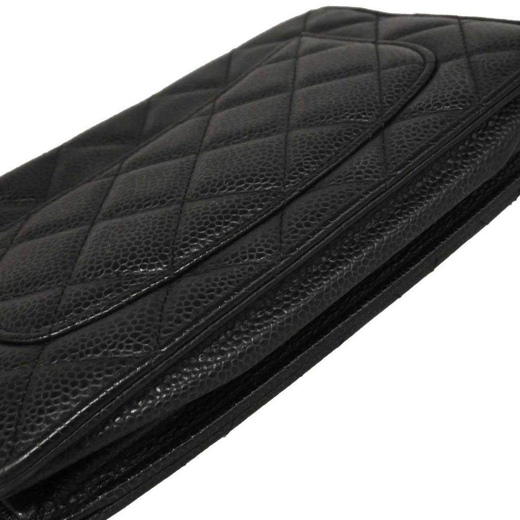 Chanel Black Caviar Classic WOC Wallet on Chain Bag
