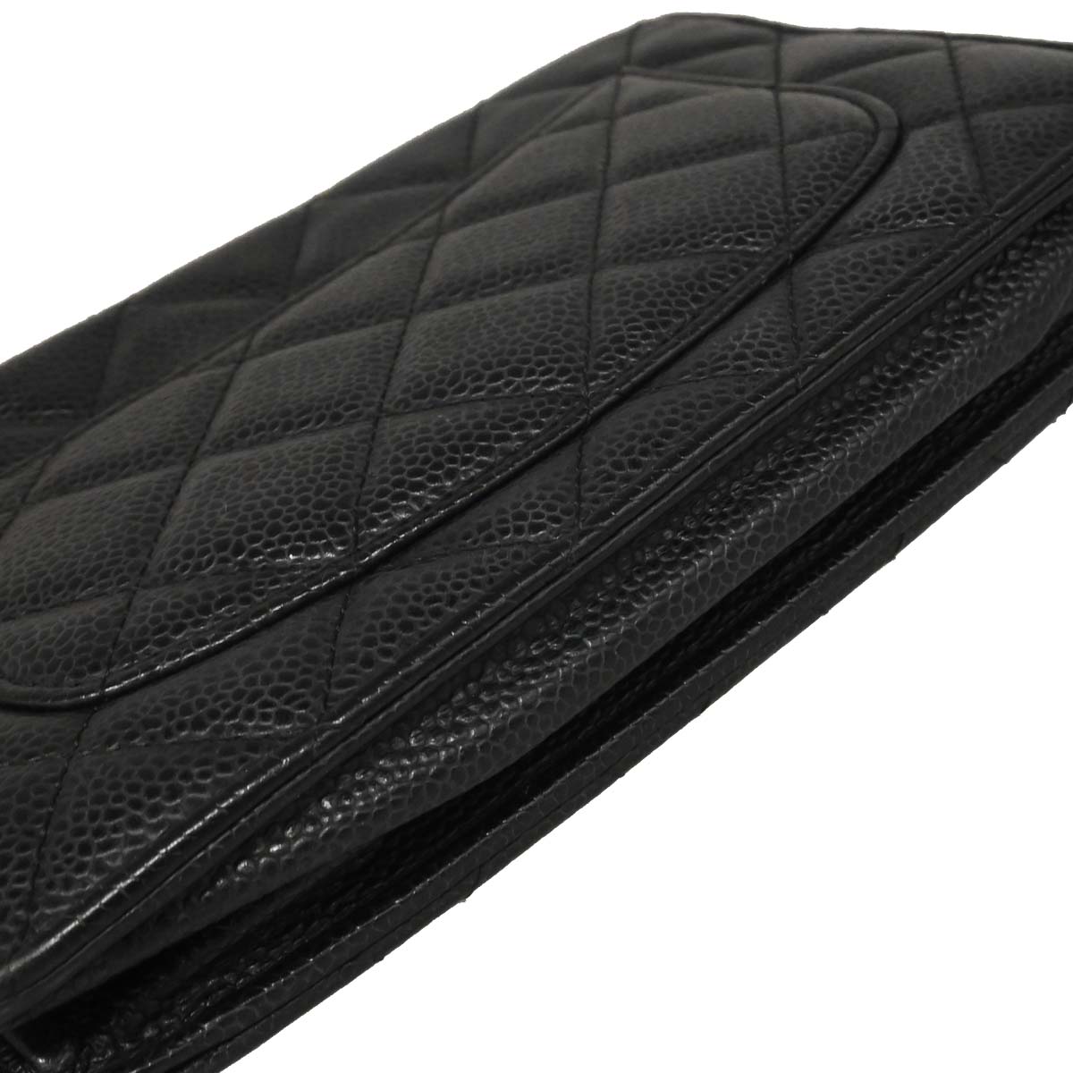 Chanel Black Caviar Classic WOC Wallet on Chain Bag