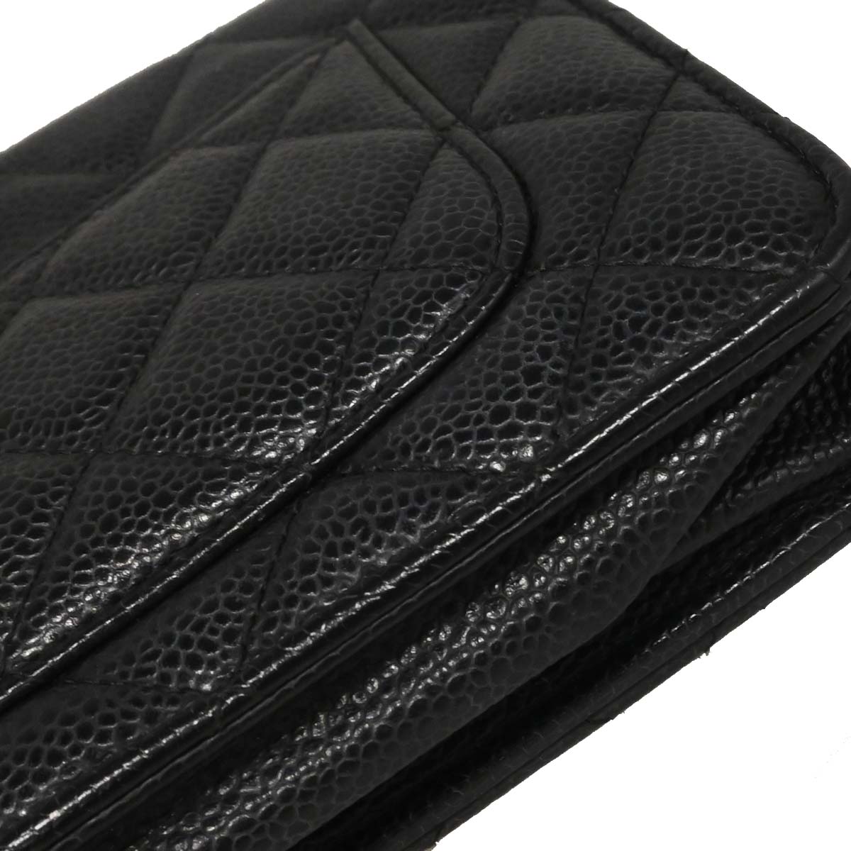 Chanel Black Caviar Classic WOC Wallet on Chain Bag