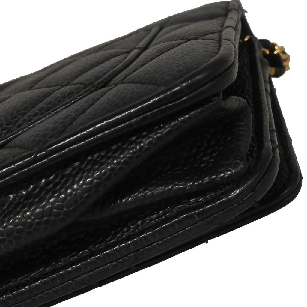 Chanel Black Caviar Classic WOC Wallet on Chain Bag