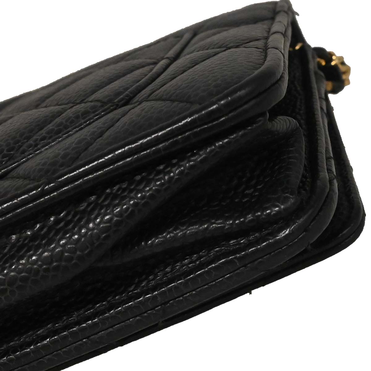 Chanel Black Caviar Classic WOC Wallet on Chain Bag