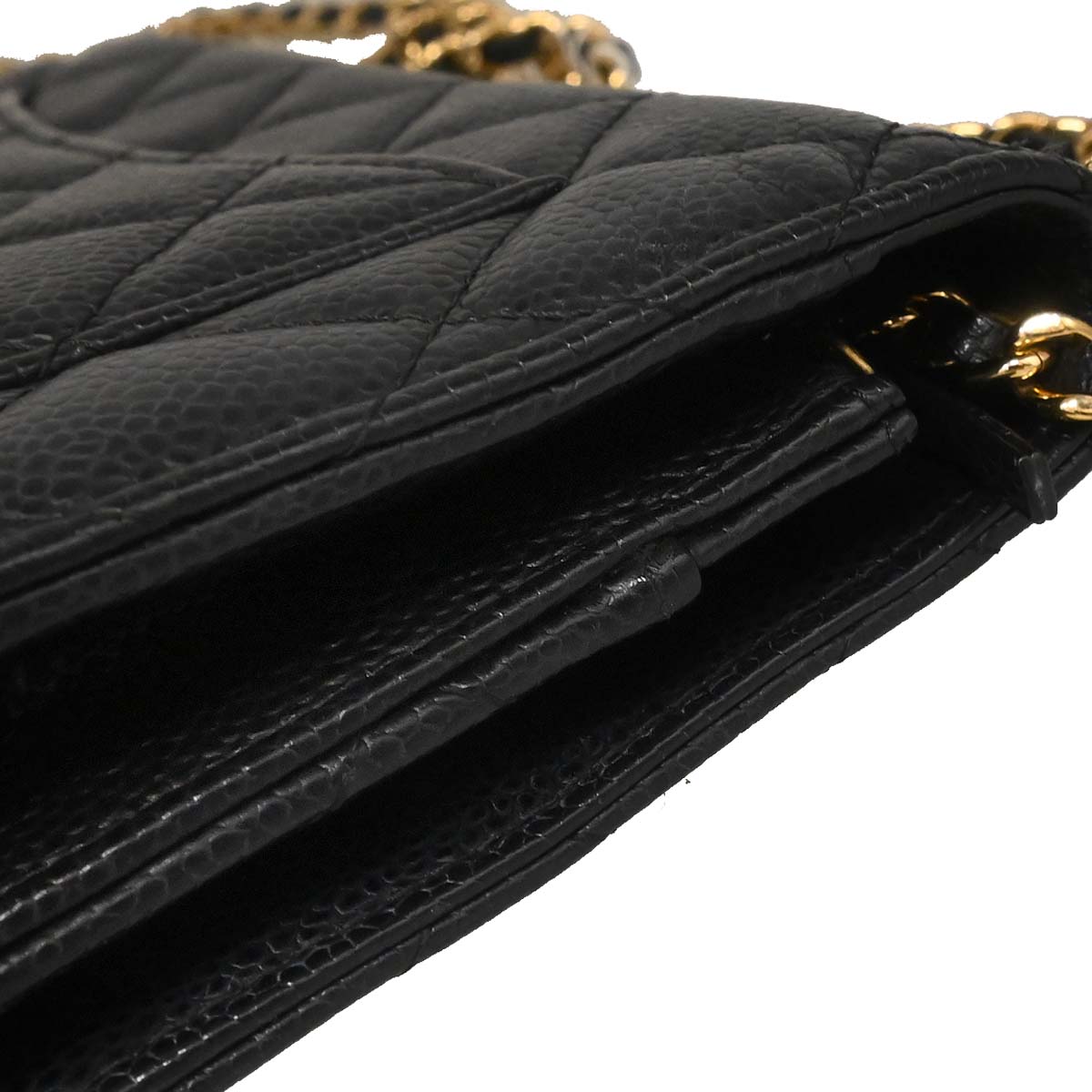 Chanel Black Caviar Classic WOC Wallet on Chain Bag