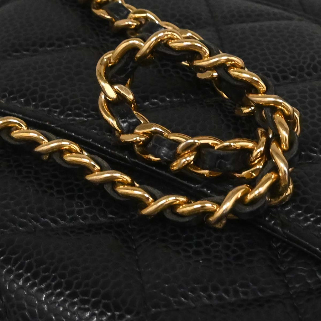 Chanel Black Caviar Classic WOC Wallet on Chain Bag