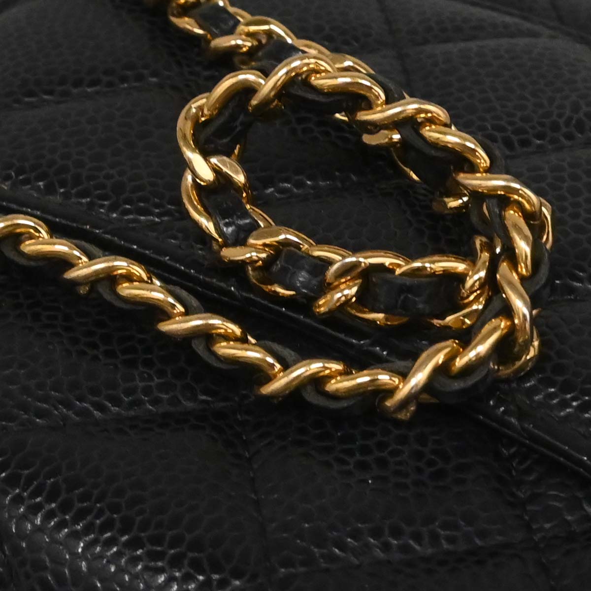 Chanel Black Caviar Classic WOC Wallet on Chain Bag