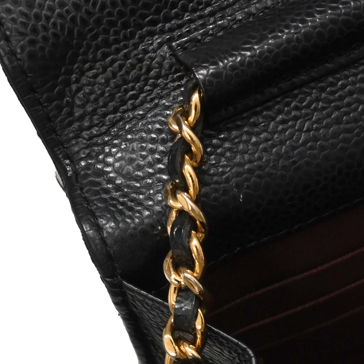 Chanel Black Caviar Classic WOC Wallet on Chain Bag