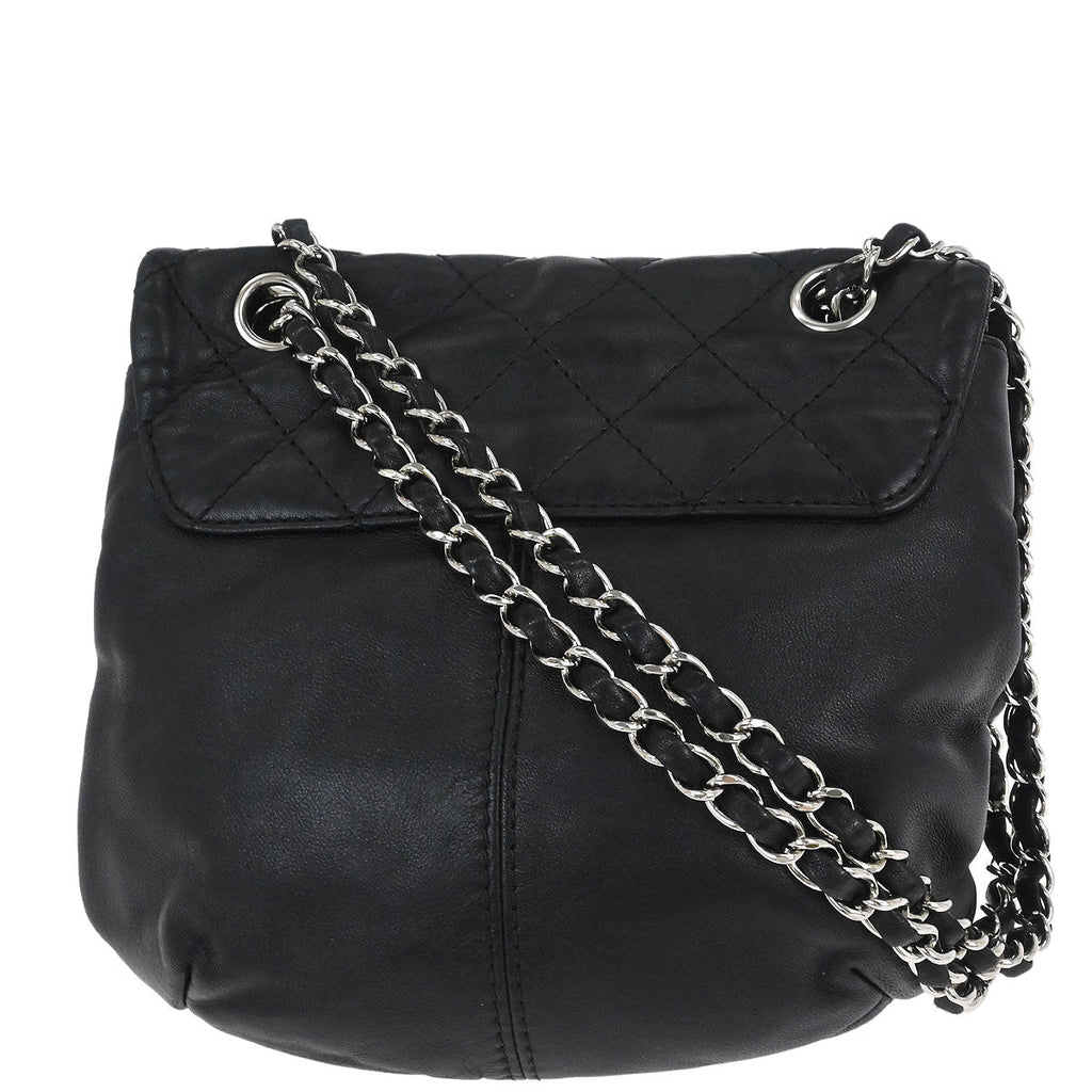 Chanel 2012-2013 Black Lambskin Trianon Flap Shoulder Bag
