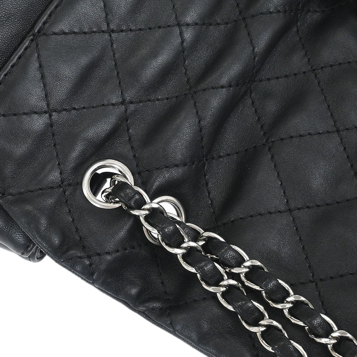 Chanel 2012-2013 Black Lambskin Trianon Flap Shoulder Bag