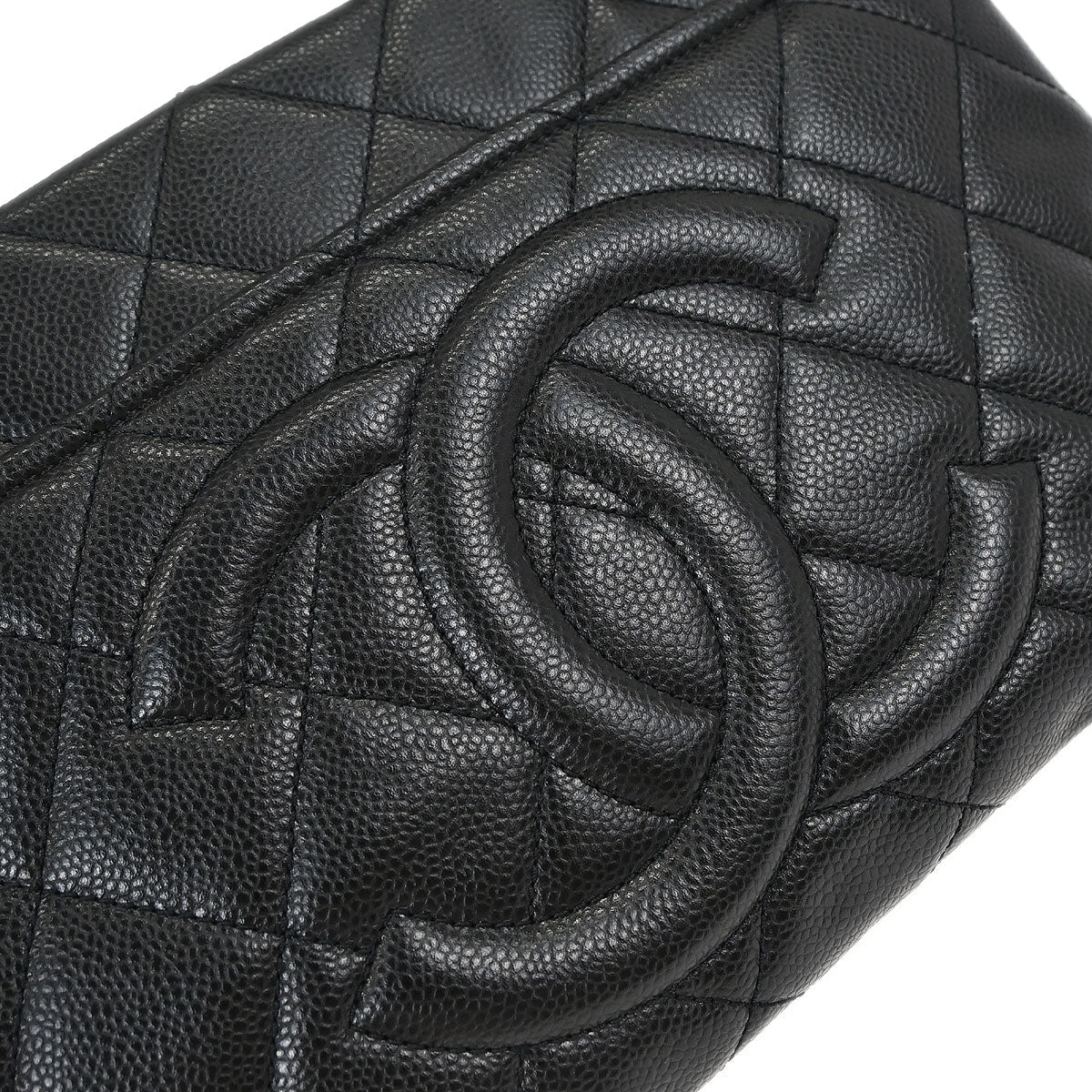 Chanel 2013-2014 Black Caviar Skin Timeless CC Chain Tote Bag