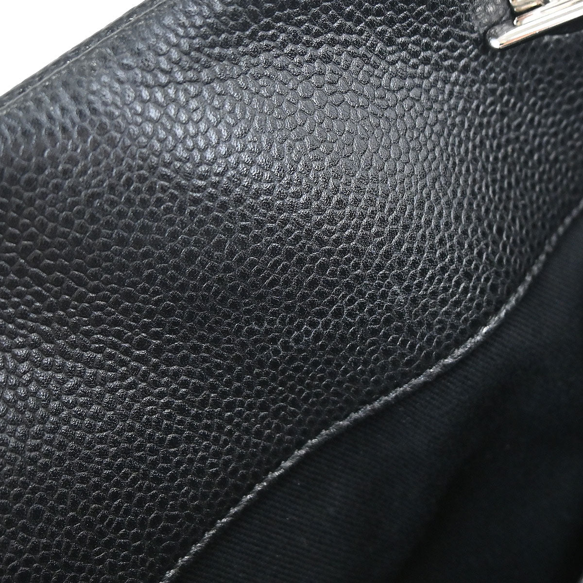 Chanel 2013-2014 Black Caviar Skin Timeless CC Chain Tote Bag