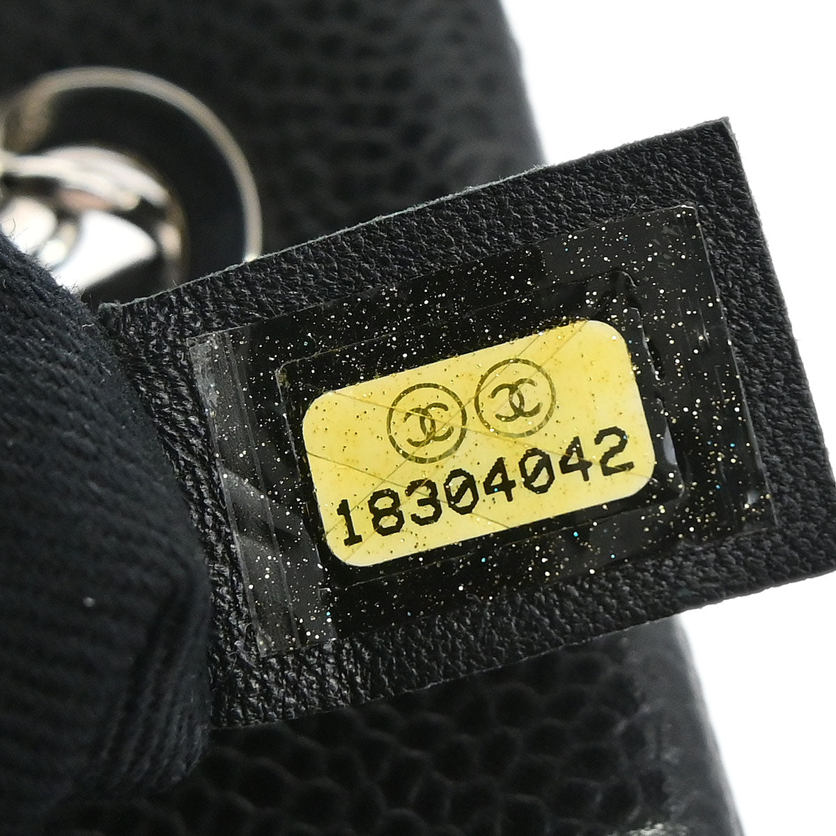 Chanel 2013-2014 Black Caviar Skin Timeless CC Chain Tote Bag