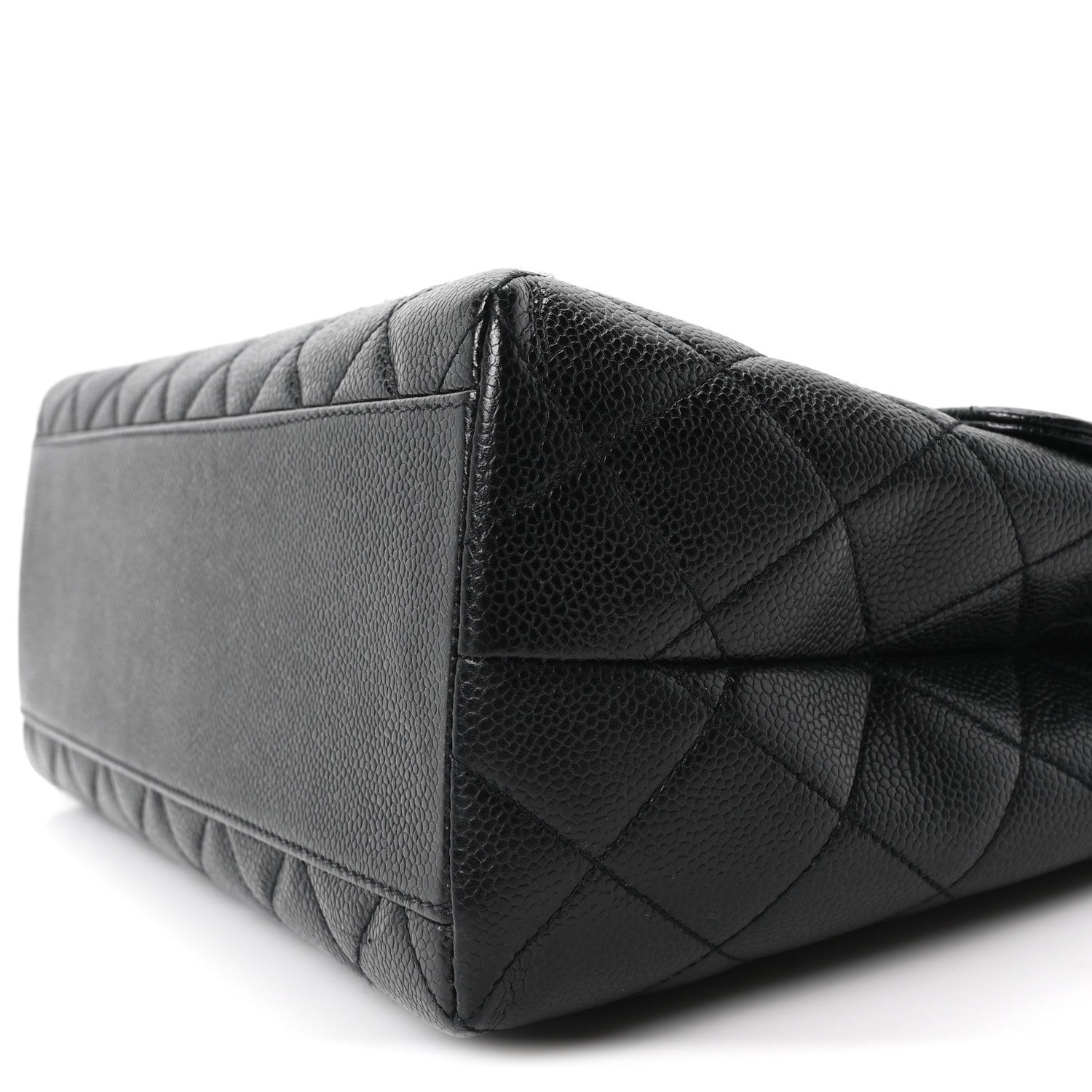 Chanel Caviar Quilted Jumbo Kelly Flap Black