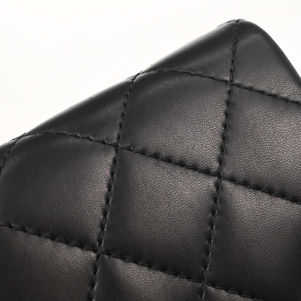 Chanel Black Lambskin Gabrielle Menu Clutch Handbag