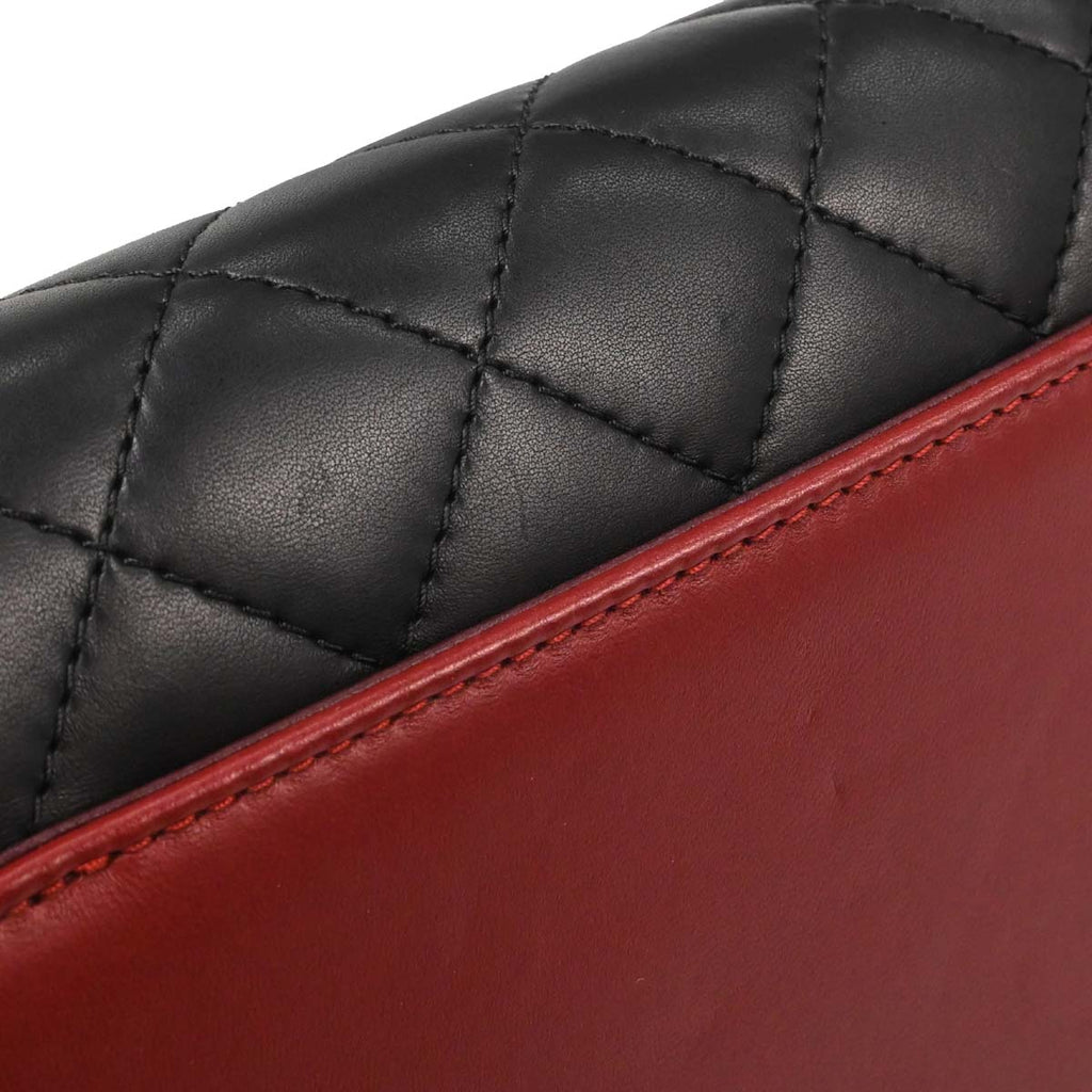 Chanel Black Lambskin Gabrielle Menu Clutch Handbag