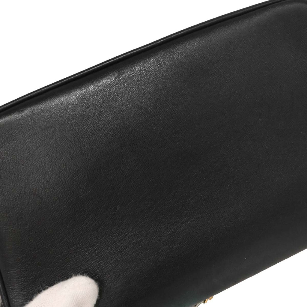 Chanel 2017 Black Lambskin Unchained Flap 2way Shoulder Handbag