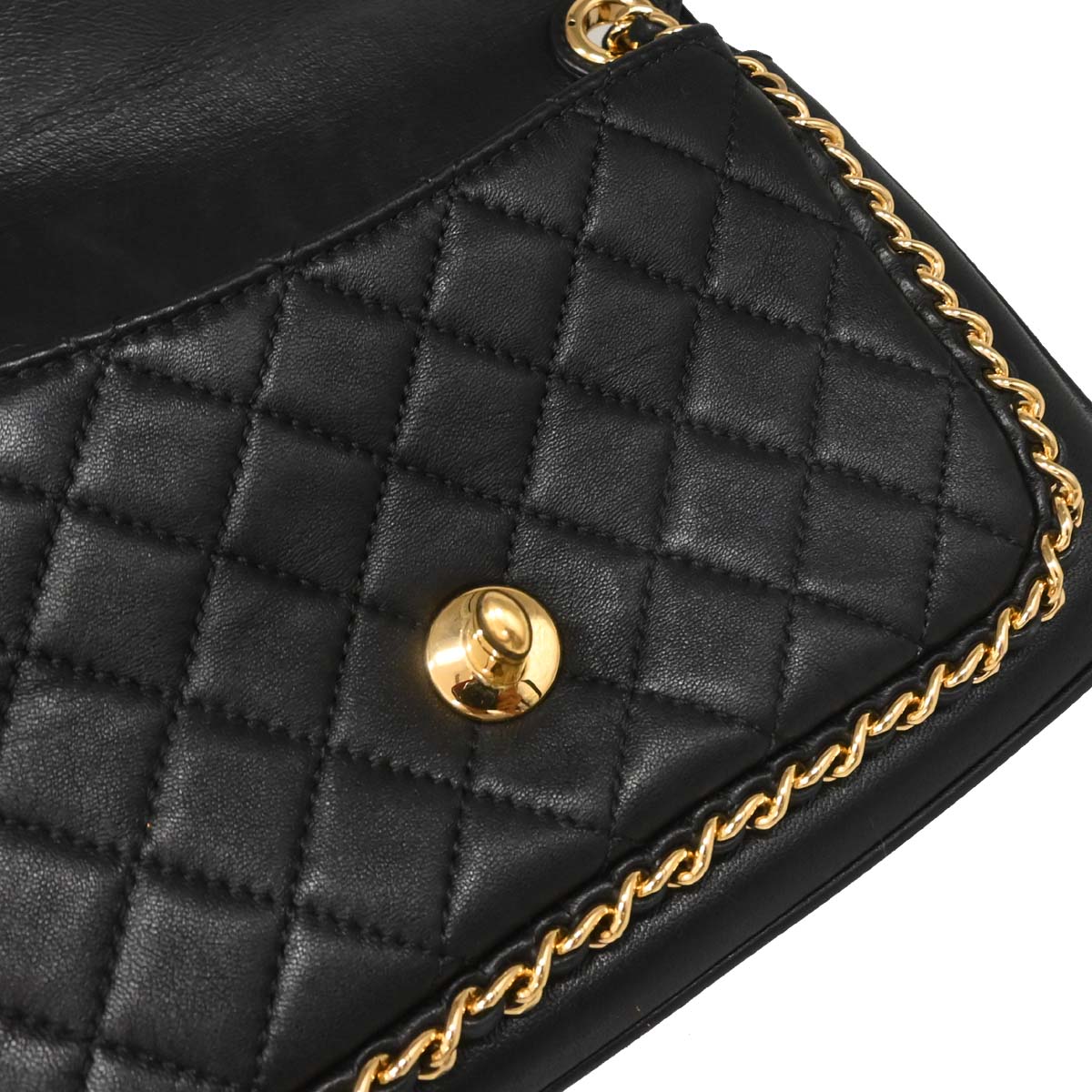 Chanel 2017 Black Lambskin Unchained Flap 2way Shoulder Handbag