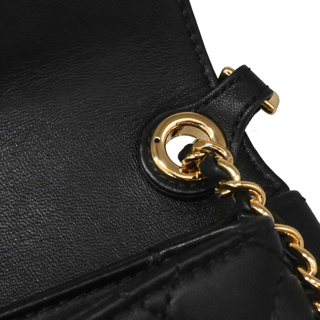 Chanel 2017 Black Lambskin Unchained Flap 2way Shoulder Handbag