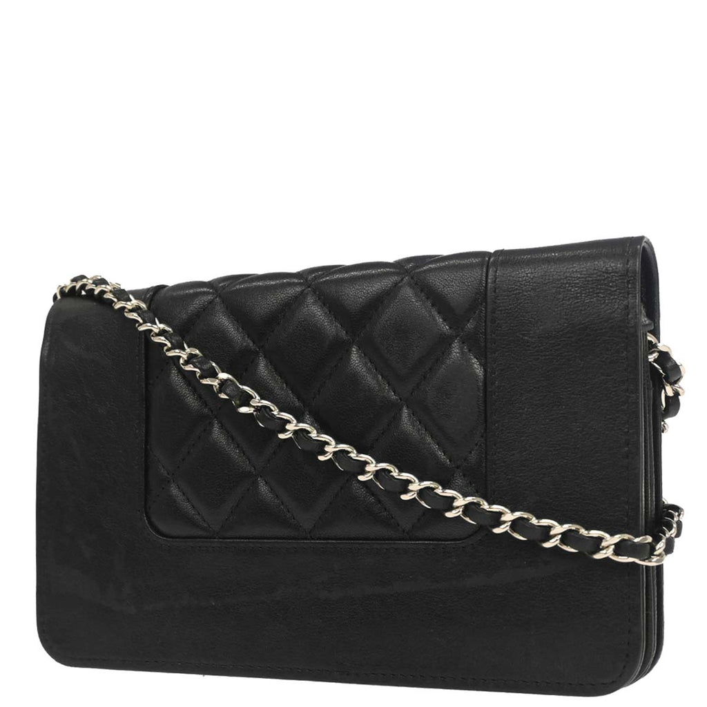 Chanel Black Lambskin WOC Wallet on Chain Bag