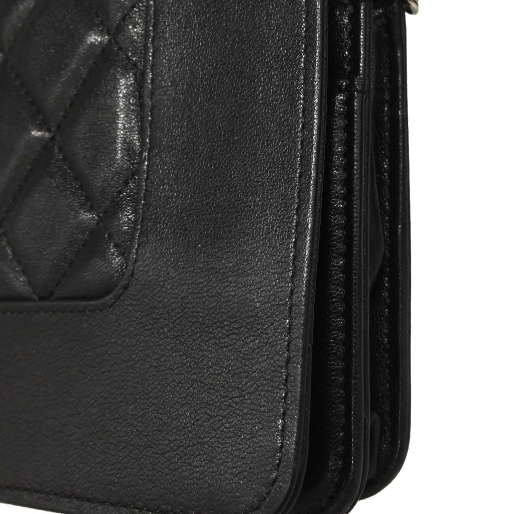 Chanel Black Lambskin WOC Wallet on Chain Bag