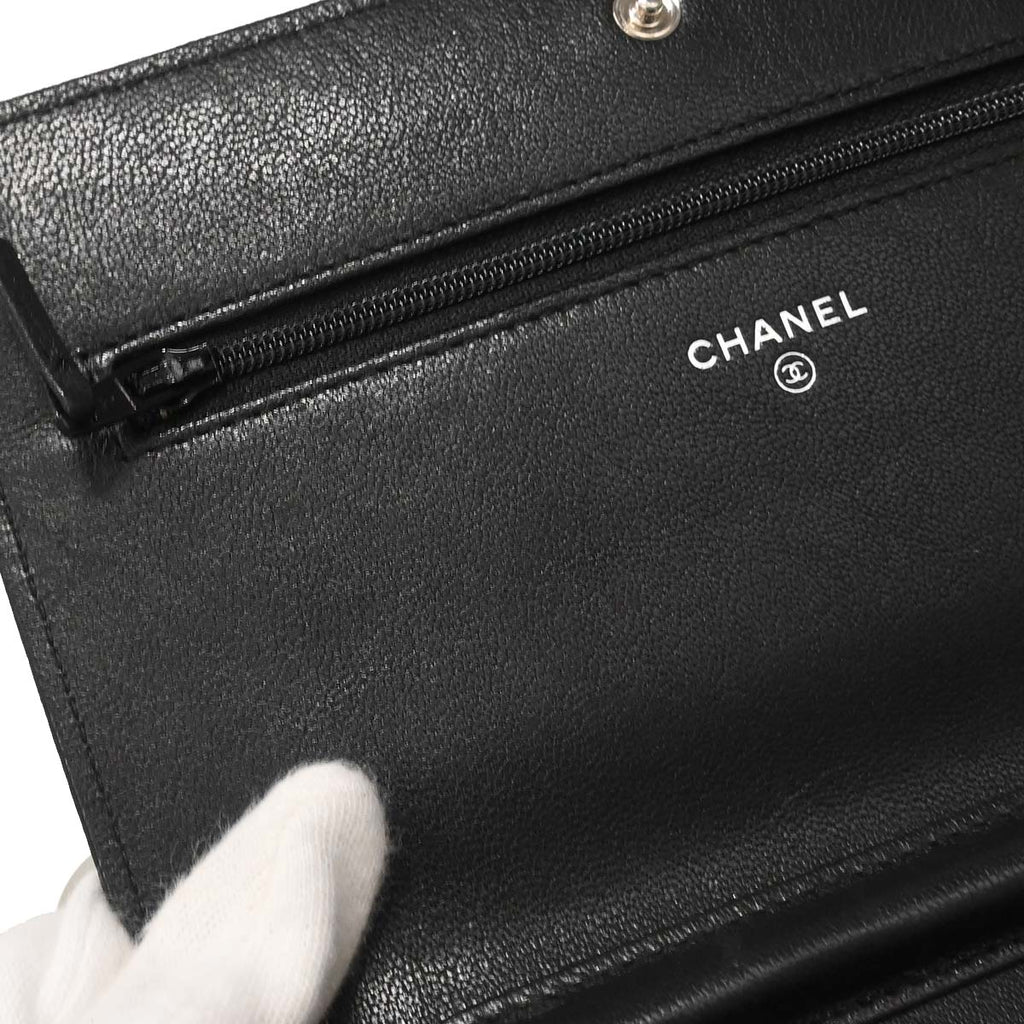 Chanel Black Lambskin WOC Wallet on Chain Bag