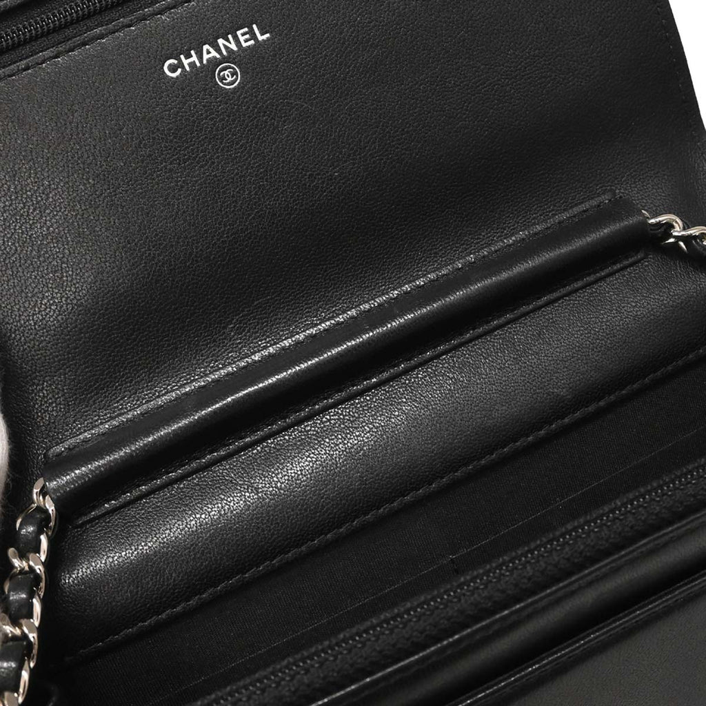 Chanel Black Lambskin WOC Wallet on Chain Bag