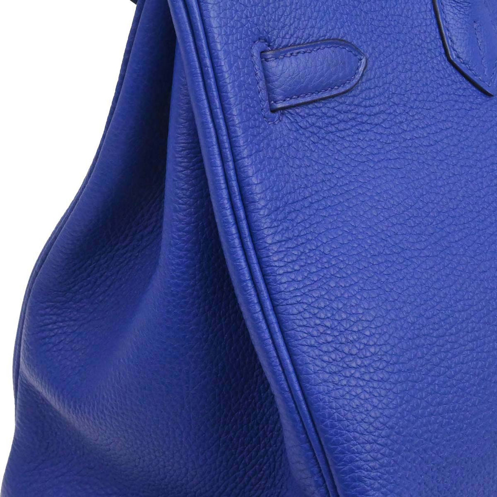 Hermes Blue Electric Togo Birkin 35 Handbag