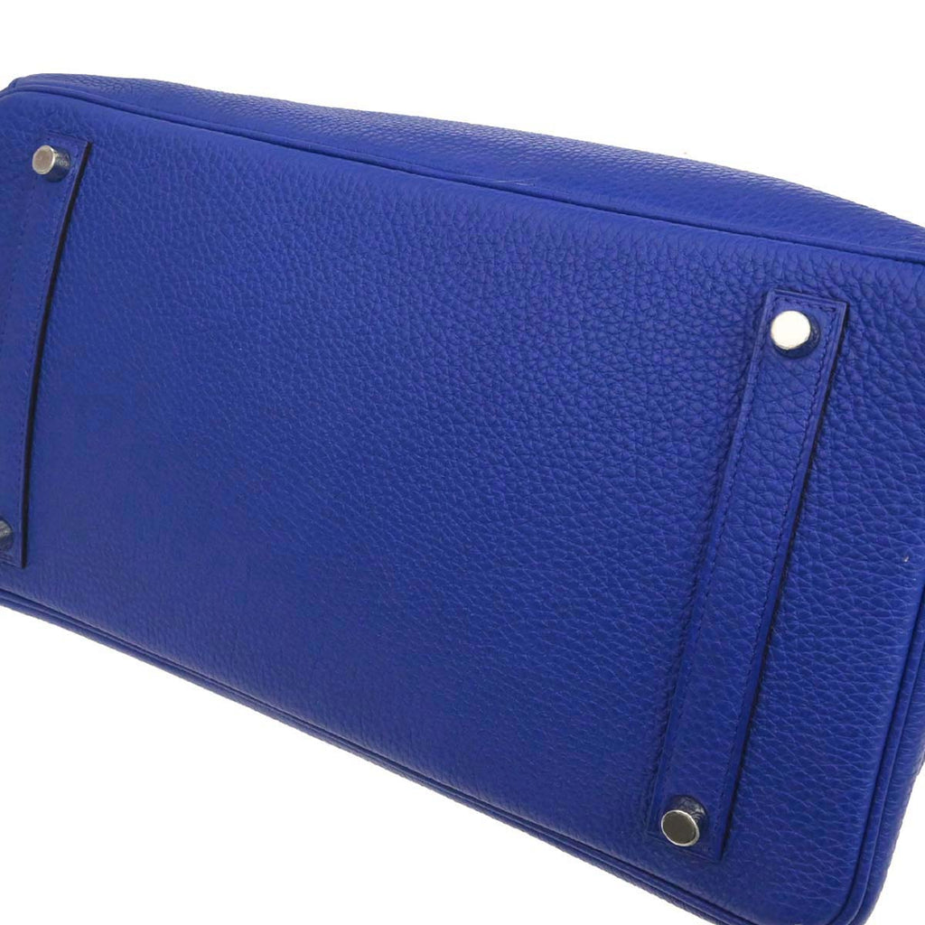 Hermes Blue Electric Togo Birkin 35 Handbag