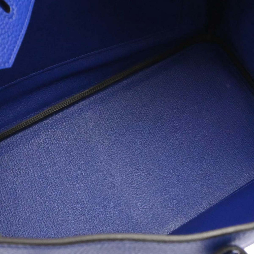 Hermes Blue Electric Togo Birkin 35 Handbag