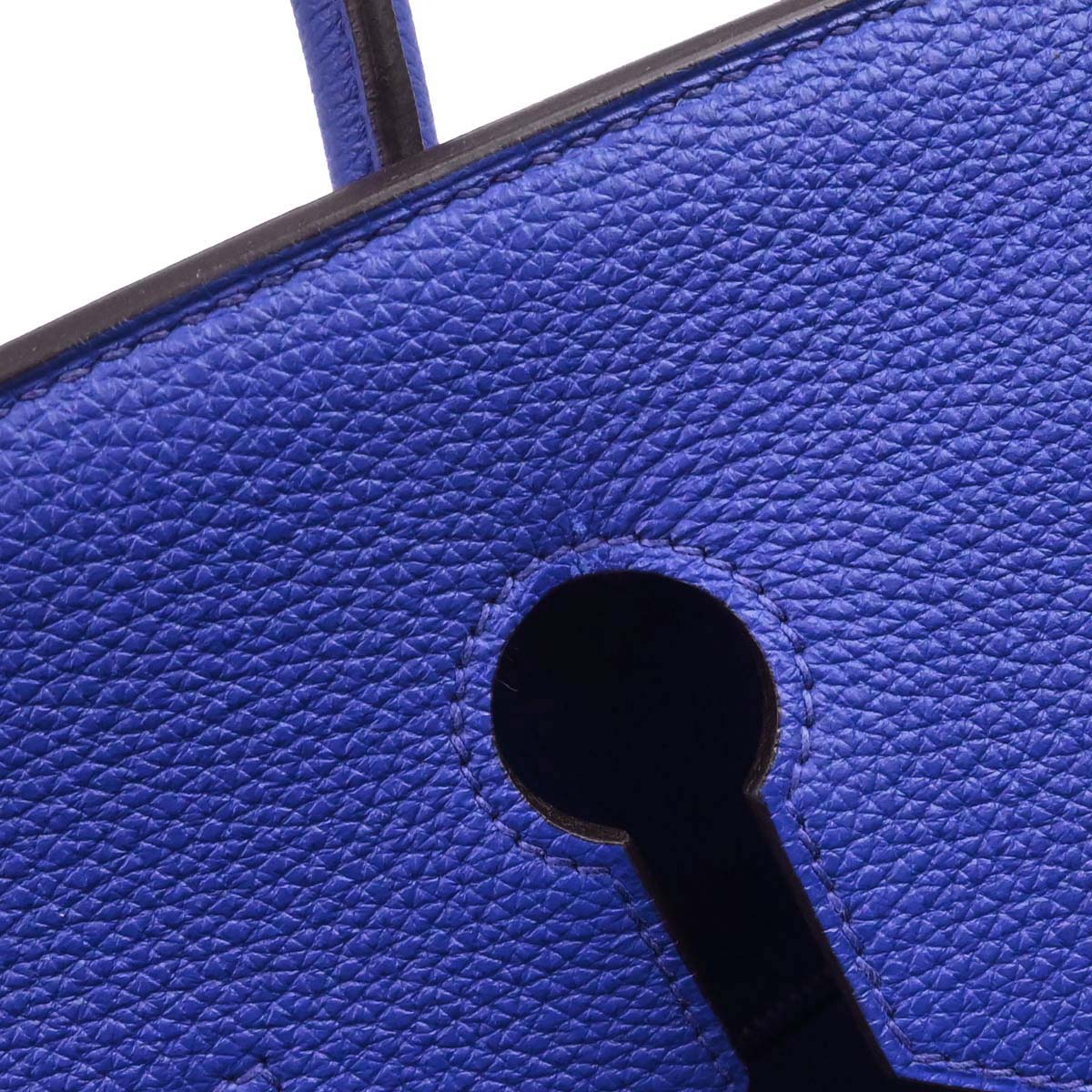 Hermes Blue Electric Togo Birkin 35 Handbag
