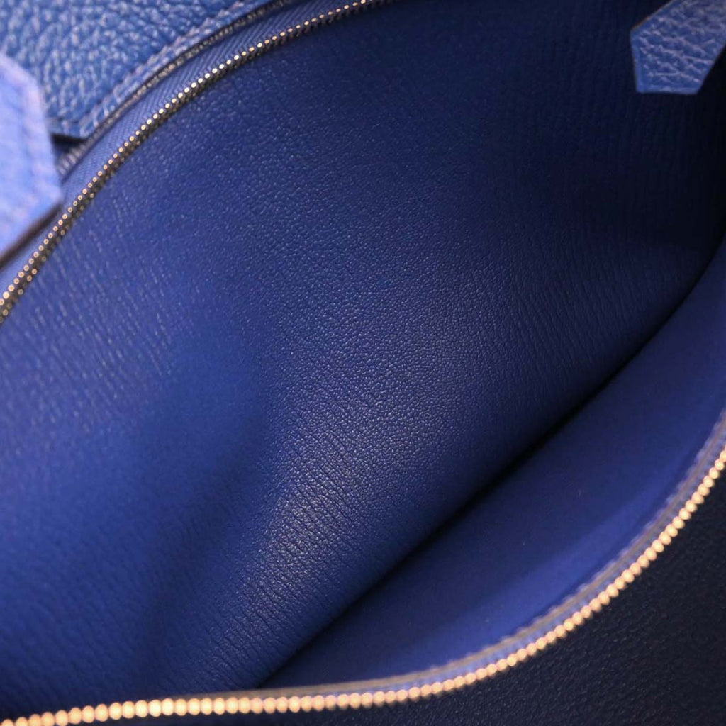 Hermes Blue Electric Togo Birkin 35 Handbag