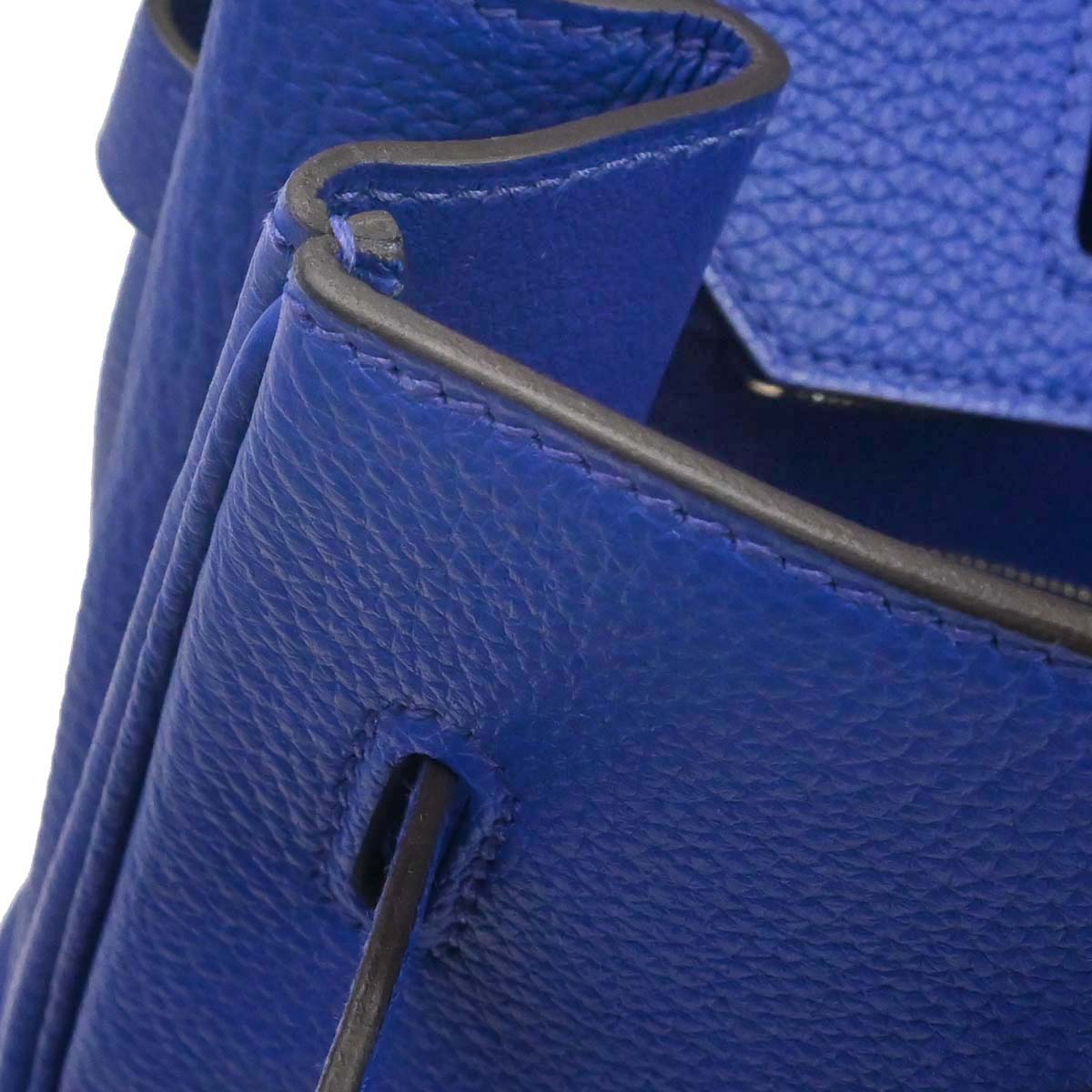 Hermes Blue Electric Togo Birkin 35 Handbag