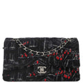 Chanel Black Nylon Medium Classic Double Flap Shoulder Bag