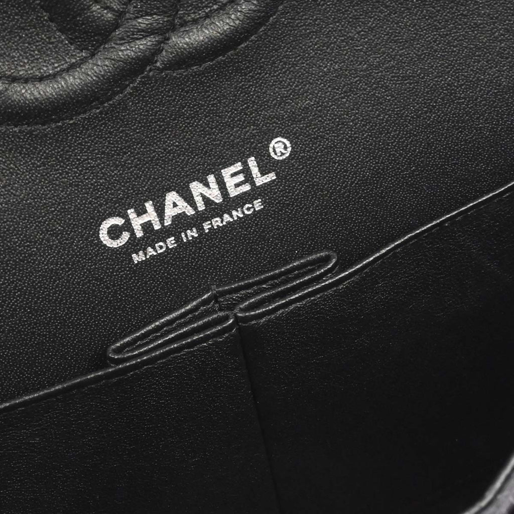 Chanel Black Nylon Medium Classic Double Flap Shoulder Bag